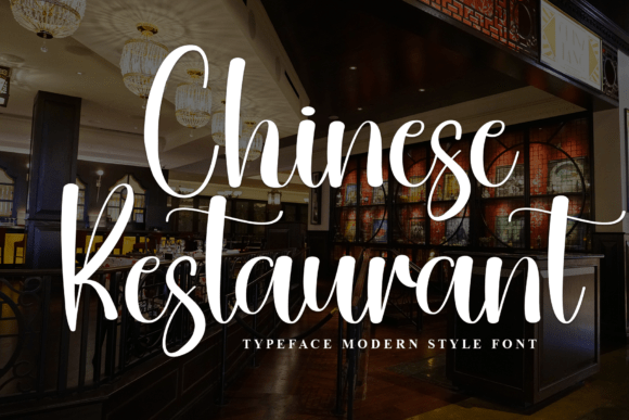 Chinese Restaurant Font for Editorial Design
