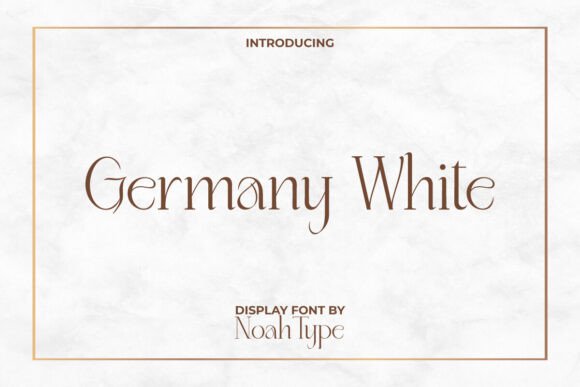 Germany White: A Display Font for Bold Branding