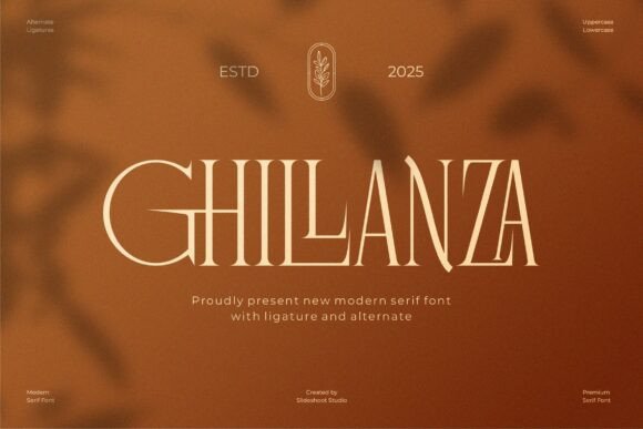 Ghillanza: A Modern Serif Font for Bold Branding