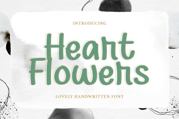 Heart Flowers Font for Web Design